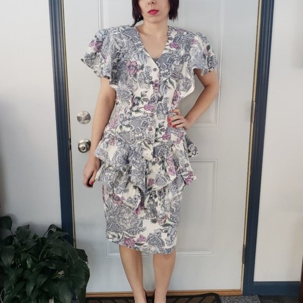 Vintage 80s/90s Fredericks of Hollywood Floral Dress